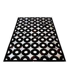 Unique Handmade Cowhide Patchwork Area Rug - Add Personality to Your Home Décor with Genuine Cow Skin Rug - Custom Sizes Available