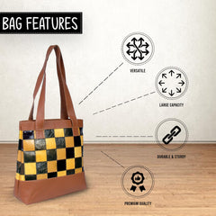 Stunning Crocodile Print Leather Shoulder Bag with Vibrant Colourful Design & Distressed Finish - Unique Handcrafted Piece - Button Closure