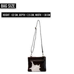 Luxurious Handcrafted Multi-Colour Vegan Leather Cross Body Bag with Adjustable Strap-Gold Hardware and Professional Distressing - Celestial Leather Limited