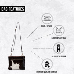 Luxurious Handcrafted Multi-Colour Vegan Leather Cross Body Bag with Adjustable Strap-Gold Hardware and Professional Distressing - Celestial Leather Limited