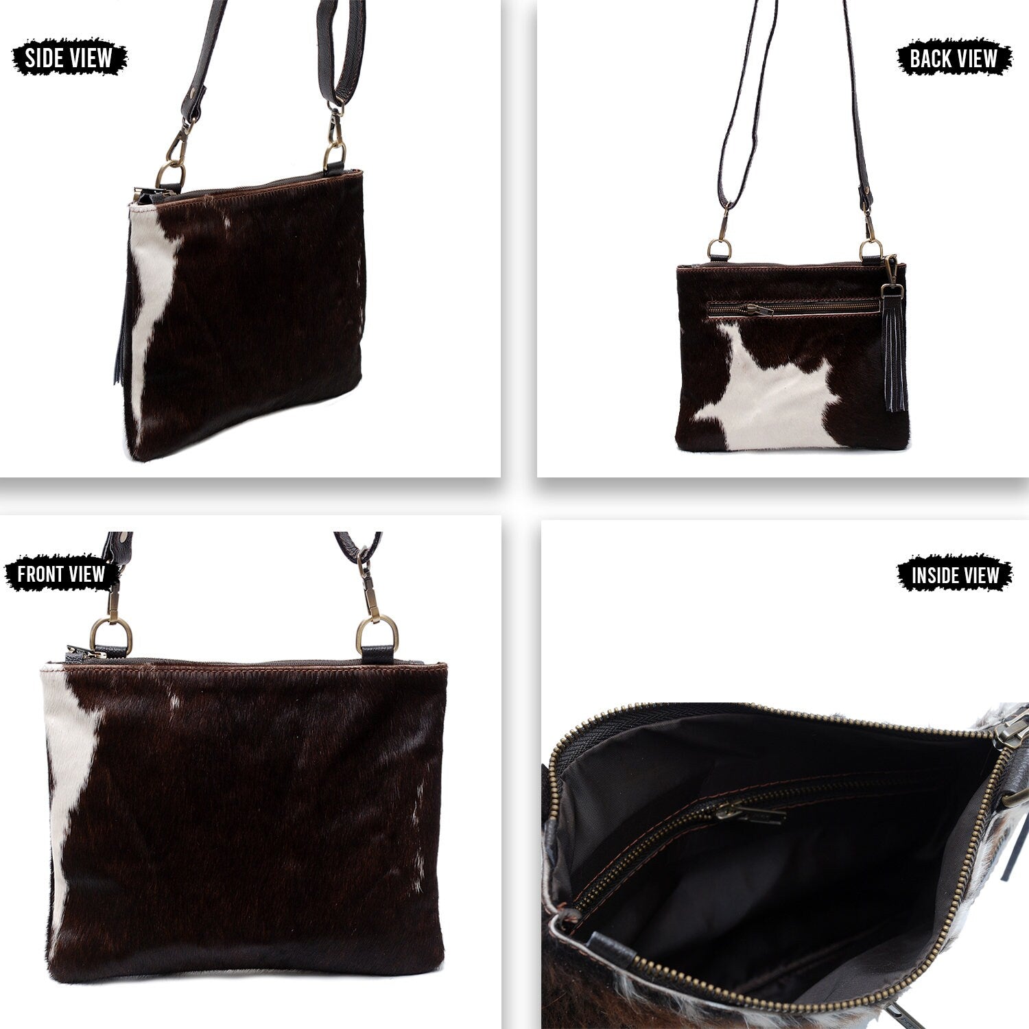 Luxurious Handcrafted Multi-Colour Vegan Leather Cross Body Bag with Adjustable Strap-Gold Hardware and Professional Distressing - Celestial Leather Limited