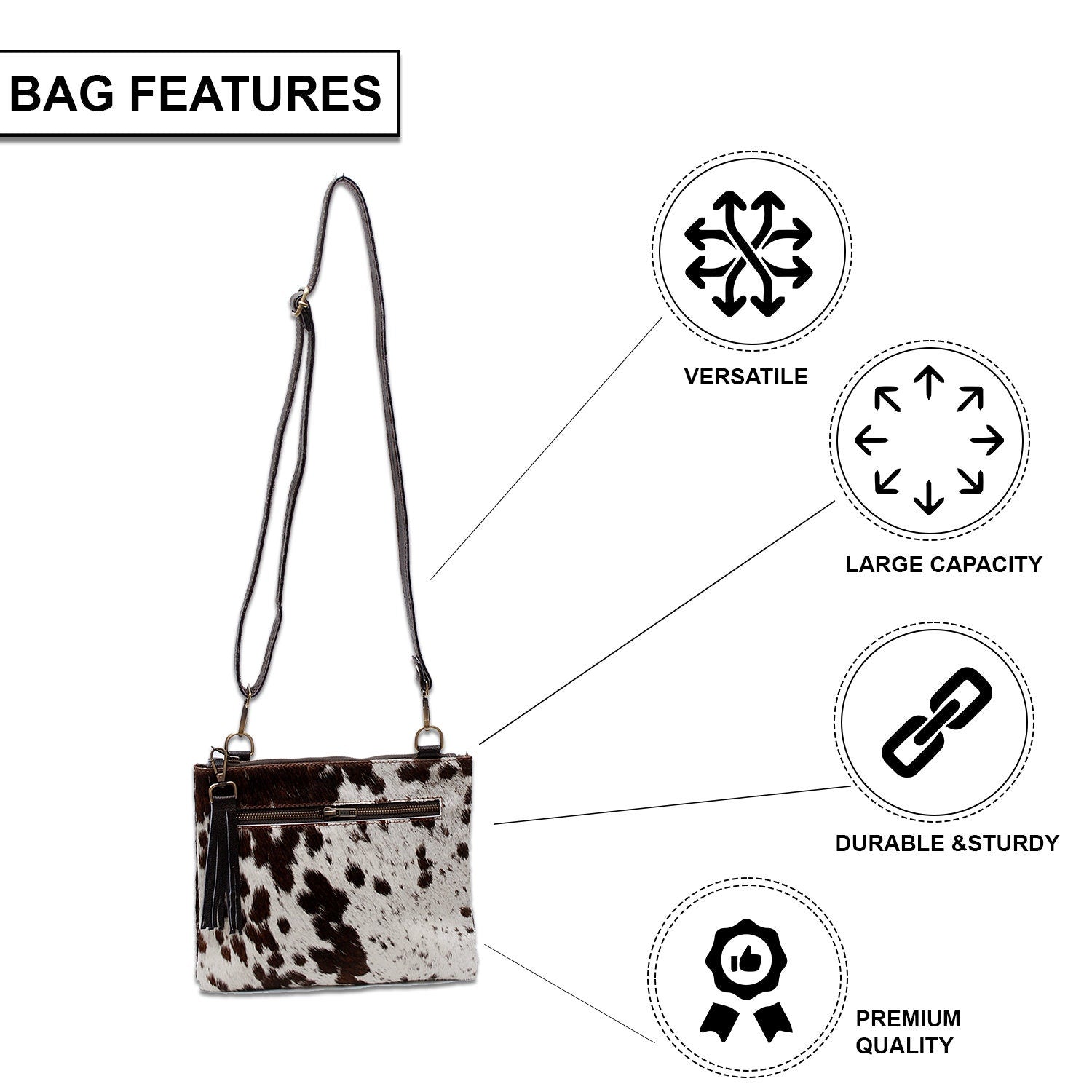 Stylish Vegan Leather Handbag with Adjustable Strap and Gold Hardware- Perfect Gift Idea for Her- Handcrafted Unique Design - Celestial Leather Limited