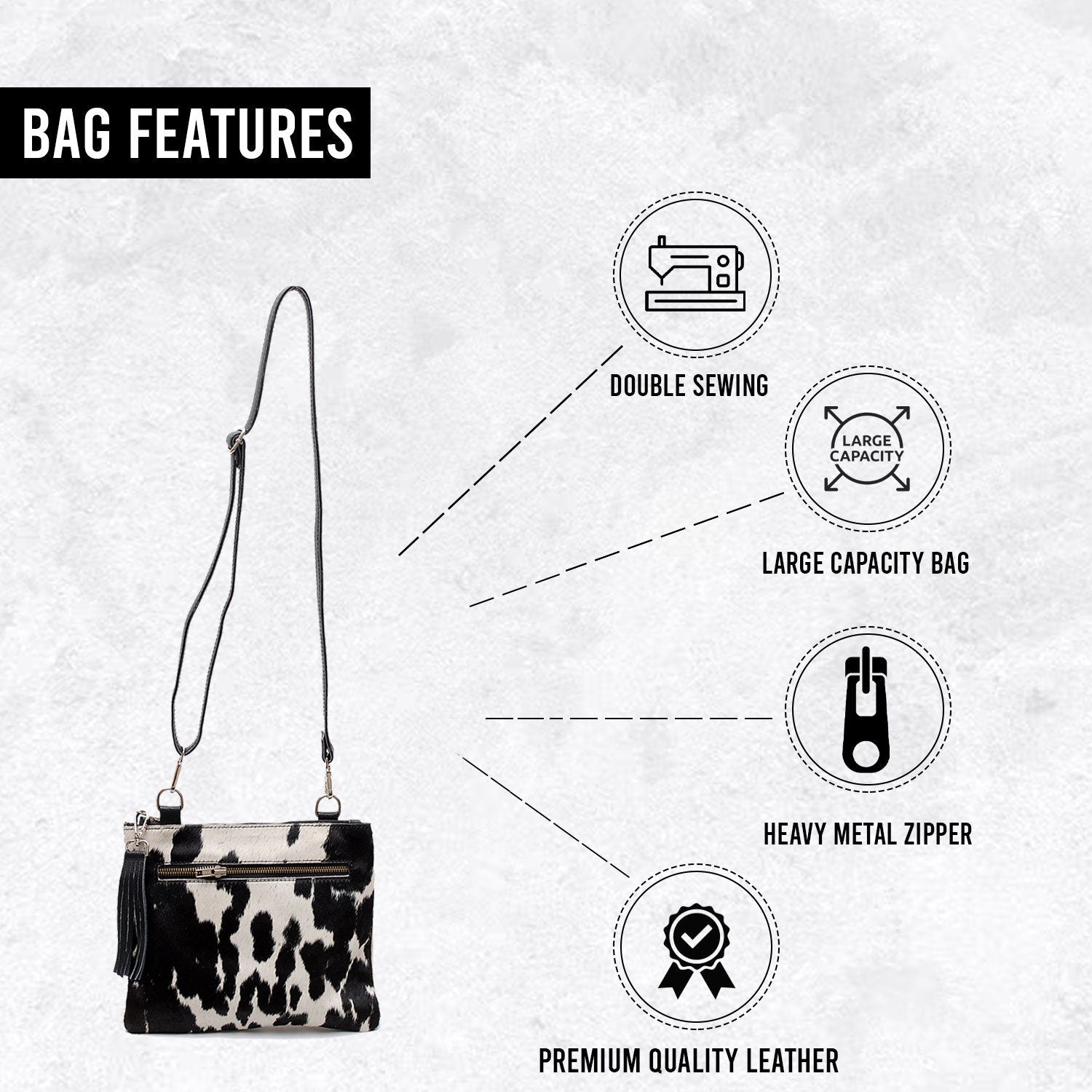 Luxurious Structured Vegan Leather Handbag with Gold Hardware - Unique Multi-Colour Crossbody Bag for Women - Adjustable Strap - Evening Bag - Celestial Leather Limited