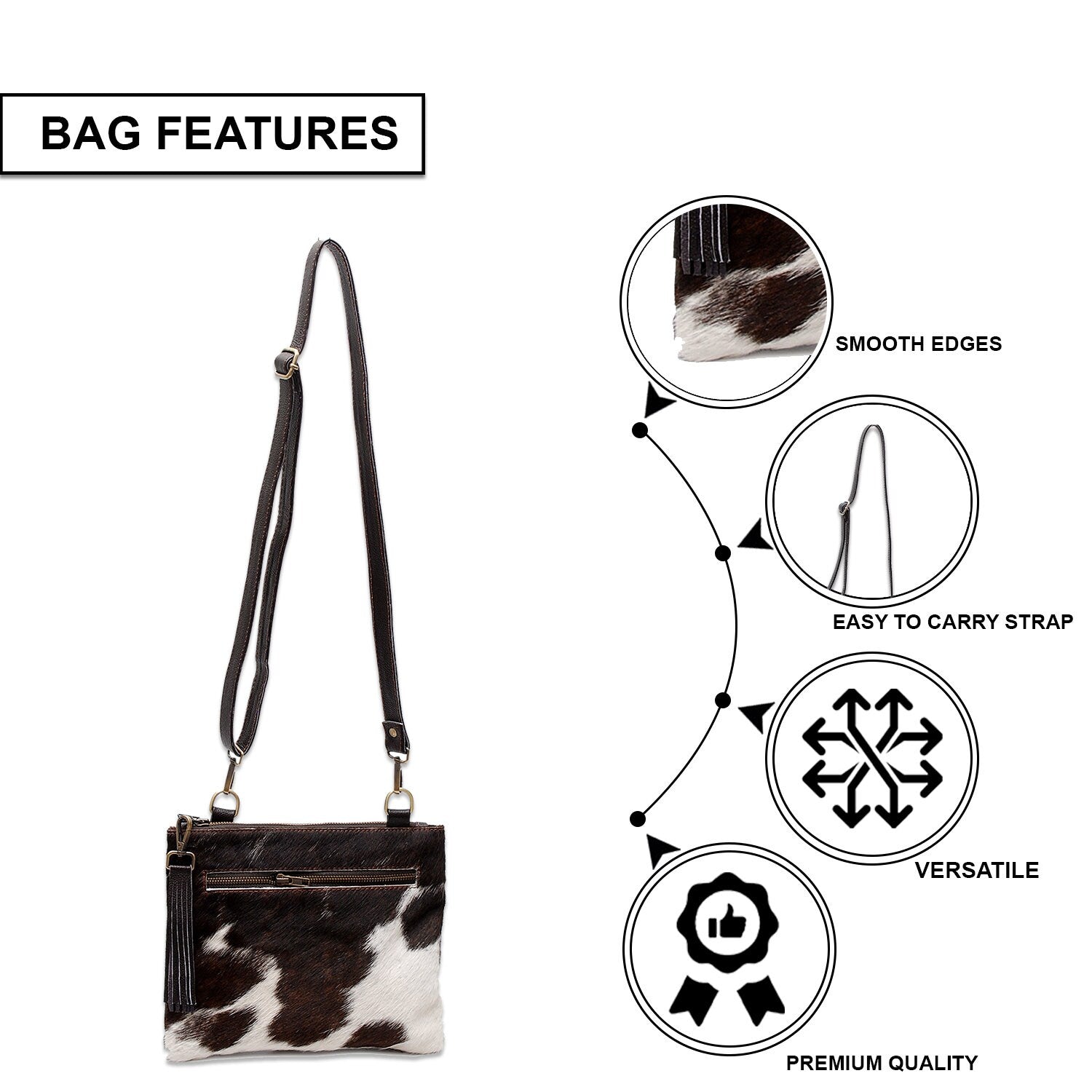 Luxurious Vegan Leather Cross Body Bag with Adjustable Strap - Unique Handcrafted Design, Gold Hardware, Evening Bag - Multi-Colour Stylish - Celestial Leather Limited