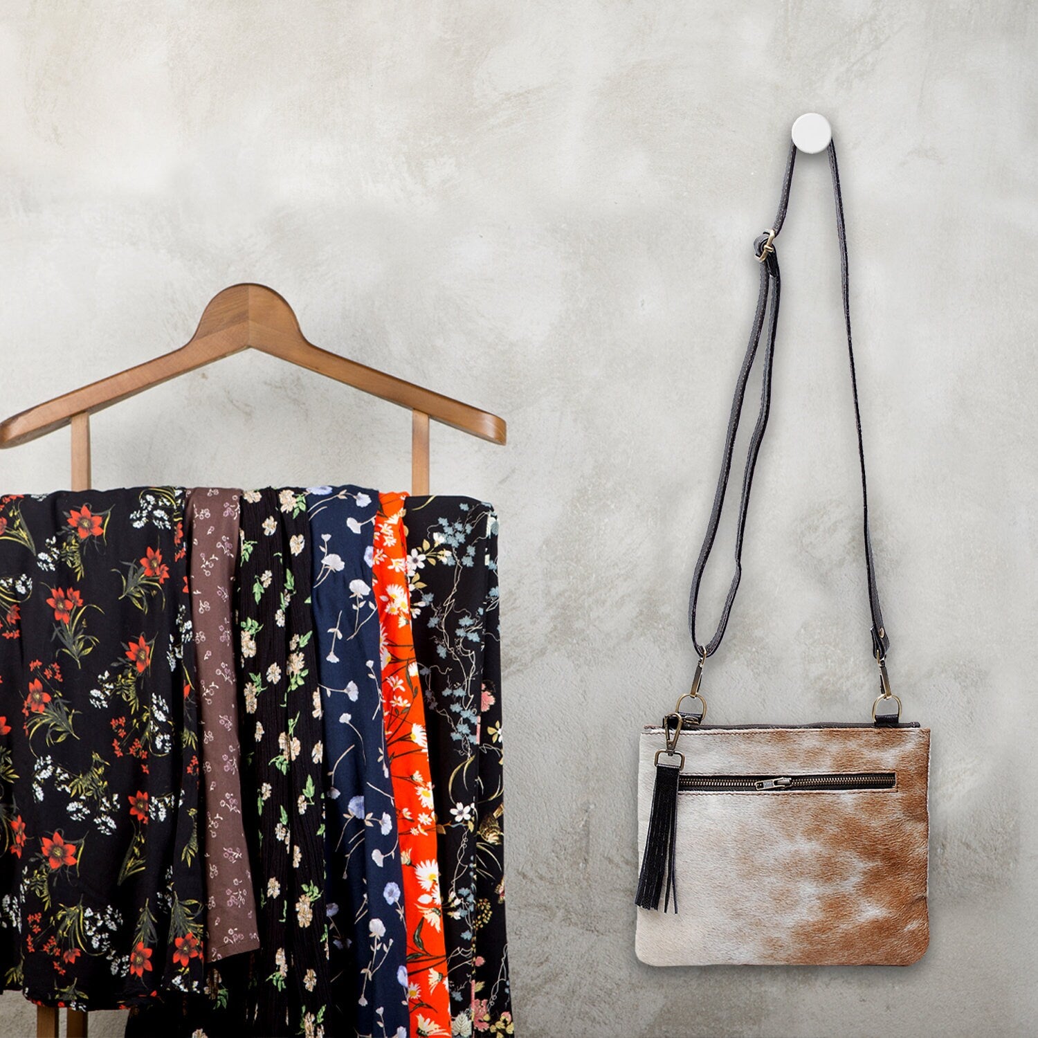 Luxurious Vegan Leather Crossbody Handbag with Gold Hardware - Unique Handcrafted Design - Adjustable Strap - Evening Bag - Multi-Colour - Celestial Leather Limited