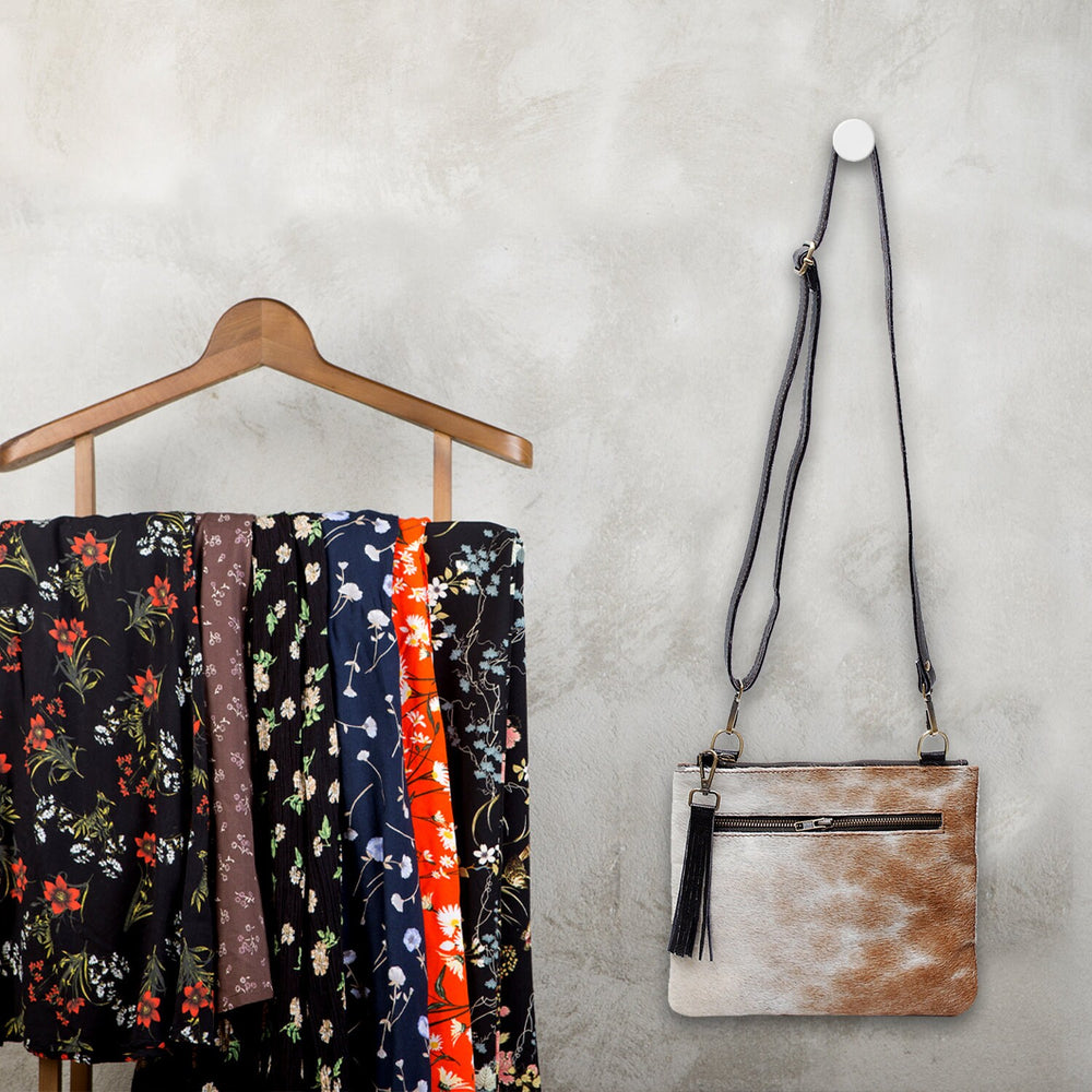 Luxurious Vegan Leather Crossbody Handbag with Gold Hardware - Unique Handcrafted Design - Adjustable Strap - Evening Bag - Multi-Colour - Celestial Leather Limited