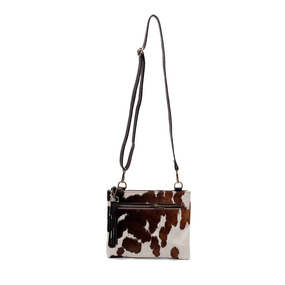 Luxurious Vegan Leather Handbag with Gold Hardware - Unique Cowhide Design - Adjustable Strap - Handmade Evening Bag - Multi-Colour - 10 - Celestial Leather Limited