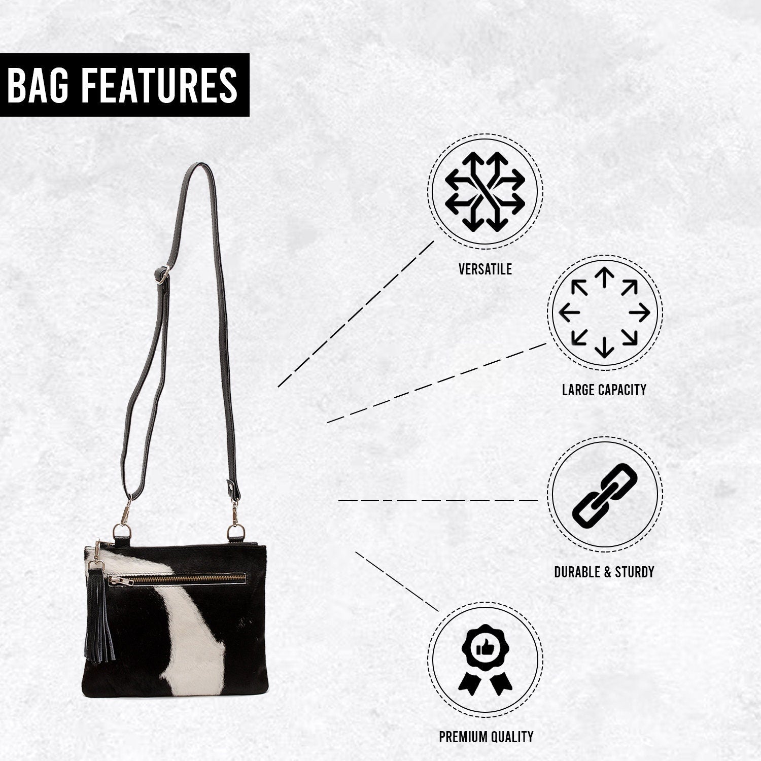 Luxury Vegan Leather Handbag with Gold Hardware- Structured and Unique Design - Handcrafted with Premium Cowhide - Adjustable Strap - Ideal - Celestial Leather Limited