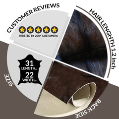 Luxurious Multicolour Goat Skin Rug - Handmade Pure Goat Skin Floor Rug, Soft & Pet-Friendly, Eco-Friendly - Unique Décor for Home