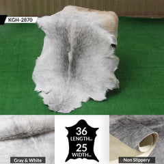 Luxury Grey Goat Skin Rug - Hypoallergenic Non-Shedding Floor Rug with Suede Back for Safety - Handmade Eco-Friendly Home Decor - Celestial Leather Limited