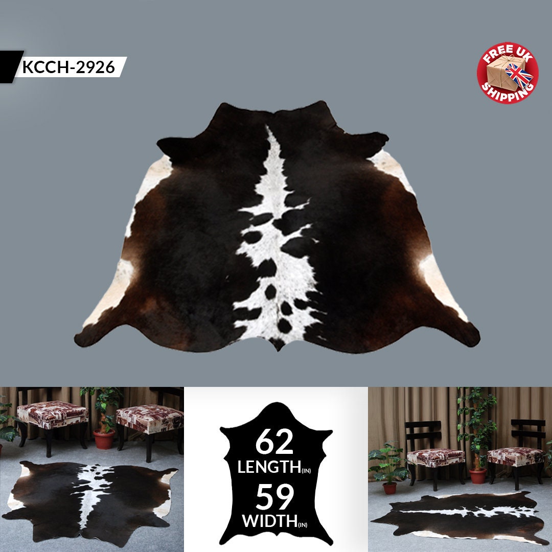 Premium Multicolour Cowhide Rug Large Animal Print Carpet - Hypoallergenic, Non Slip, Non Shedding - Handmade Luxury for Chic Living Spaces