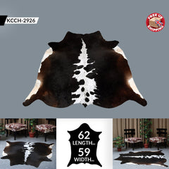 Premium Multicolour Cowhide Rug Large Animal Print Carpet - Hypoallergenic, Non Slip, Non Shedding - Handmade Luxury for Chic Living Spaces