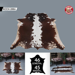 Luxurious Dark Brown Cowhide Rug with Small Animal Pattern - Handcrafted, Hypoallergenic & Non-Slip Suede Back - Free UK Shipping included