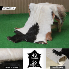 Luxury Multicolour Goat Skin Rug Handmade from 100% Pure Goat Skin | Soft, Durable, Hypoallergenic, Eco-Friendly | Unique Colour Variations,