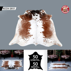 Luxury Black and White Cowhide Rug | Hypoallergenic | Non-Slip Suede Backing | Handcrafted | Unique Beauty | Durable & Versatile
