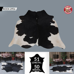 Luxurious Dark Brown & White Cowhide Rug | Hypoallergenic, Non Slip, Non Shedding | Hand selected from Premium Hides | Free Shipping across