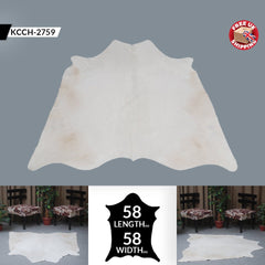 Luxurious Classic Grey and White Cowhide Rug with Non-Slip Suede Backing - Handcrafted, Hypoallergenic, and Virtually Non-Shedding