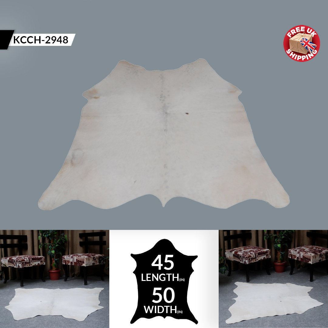 Luxurious Premium Animal Print Cowhide Rug for Chic Living Spaces | Large Size | Hypoallergenic & Non-Slip | Handcrafted - Durable | Free