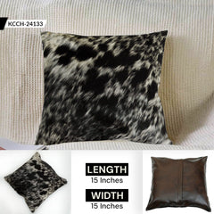 Cowhide Cushion Covers Genuine Leather Hair-on Animal Skin Home Decor Cowboy Style Rustic Exotic Leather Decorative Pillows