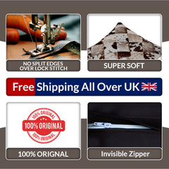 Luxury Multicolor Handmade Cowhide Patchwork Cushion Cover - Hypoallergenic Rustic Elegance & Natural Beauty