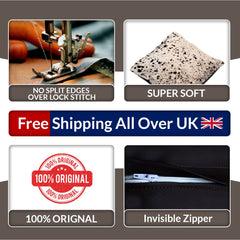 Rustic Elegance Handmade Brown & White Cowhide Cushion Cover | Luxurious Hair-On Leather Pillow Cover | Unique Animal Patterns | Natural