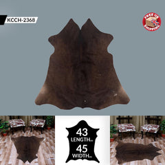 Luxurious Small Animal Print Cowhide Rug - Hypoallergenic, Non-Slip Back, Non-Shedding - Handcrafted Premium Hide - Free Shipping in the UK