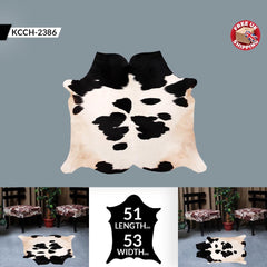 Luxurious Large Brown & White Cowhide Rug with Non-Slip Suede Back - Hypoallergenic - Non-Shedding - Perfect for Bedroom or Living Room -