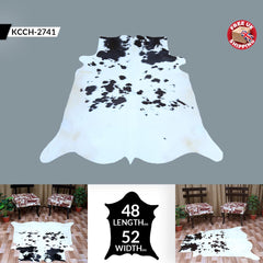 Luxury Hypoallergenic Cowhide Rug for Bedroom & Living Room - Non-Slip Suede Back, Non-Shedding - Soft, Durable, - Versatile - Free Shipping