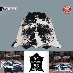 Luxury Brown & White Cowhide Rug - Hypoallergenic, Non-Slip, Non-Shedding, Perfect for Upholstery - Free Shipping Across UK!