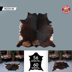 Luxurious Large Brown and White Cowhide Rug - Hypoallergenic, Non-Slip, Non-Shedding - Free Shipping Across UK - Soft, Natural Hair Rug - Celestial Leather Limited