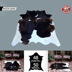 Luxurious Large Brown & White Cowhide Rug | Hypoallergenic - Non-Slippery | Soft Hair Beautiful Animal Pattern | Durable - Versatile | Free - Celestial Leather Limited