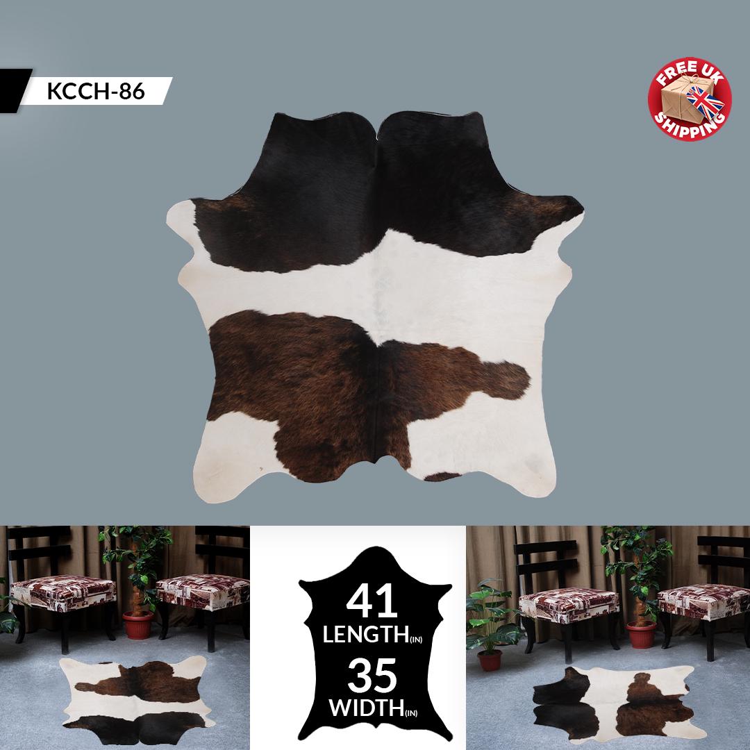 Luxurious Natural Cowhide Rug for Rustic Home Decor - Hypoallergenic, Non-Slip Backing, Handcrafted with Unique Beauty