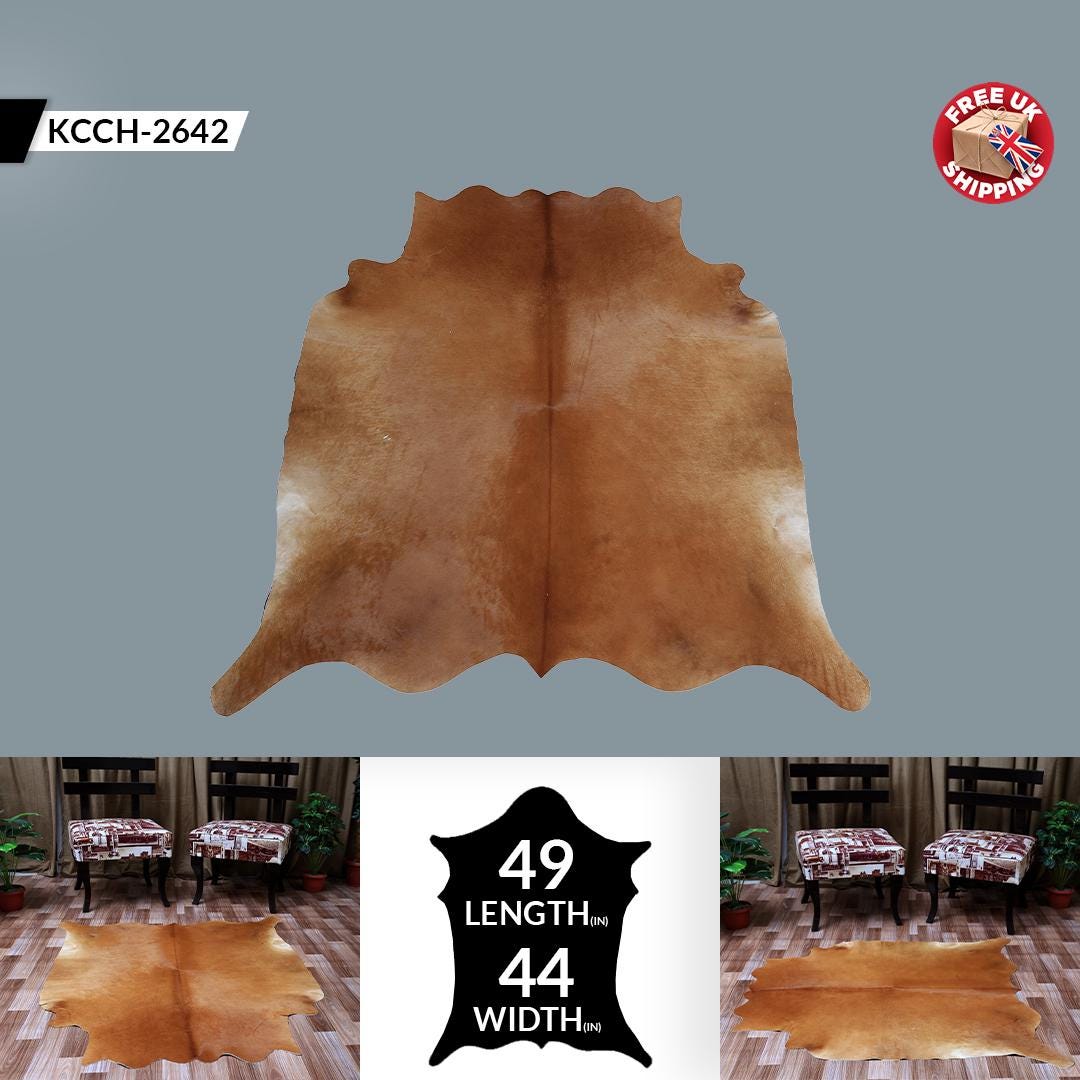 Luxurious Red & White Cowhide Rug - Handcrafted, Hypoallergenic, - Non-Slip for Elegant Home Décor