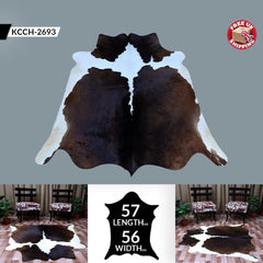 Luxurious Hypoallergenic Cowhide Rug with Non-Slip Suede Back - Elegant Centerpiece for Bedroom or Living Room - Free UK Shipping - Celestial Leather Limited