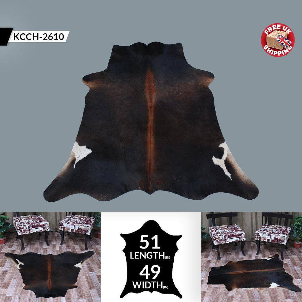 Luxurious Red & White Cowhide Rug - Soft - Hypoallergenic Hide Carpet for Any Room - Non-Slip Backing - Free UK Shipping - Celestial Leather Limited