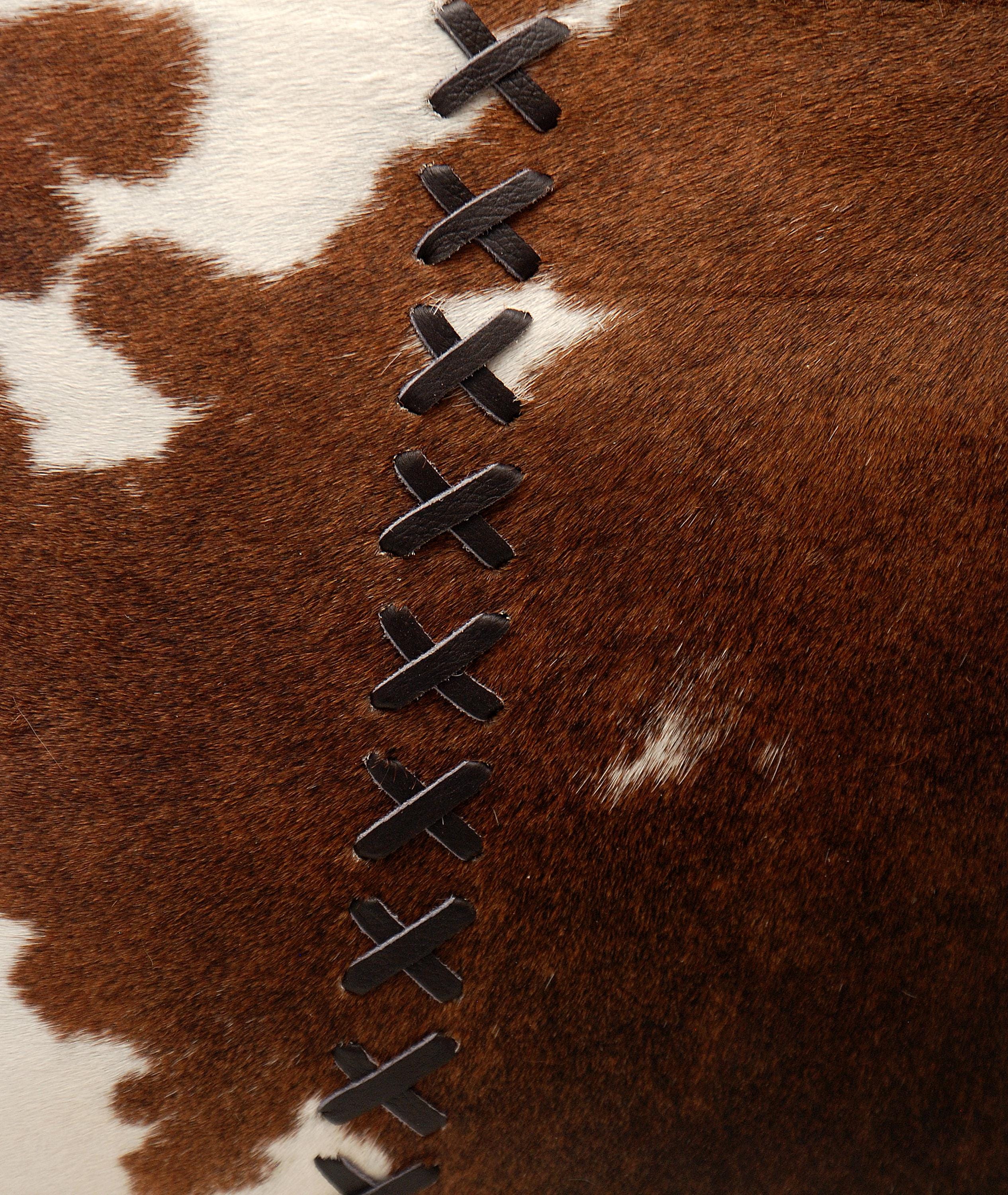 Cowhide Shoulder Bag - Brown & White Hair On Hide Purse, Handmade Leather Tote, Stylish Daily Handbag with Fast Worldwide Shipping