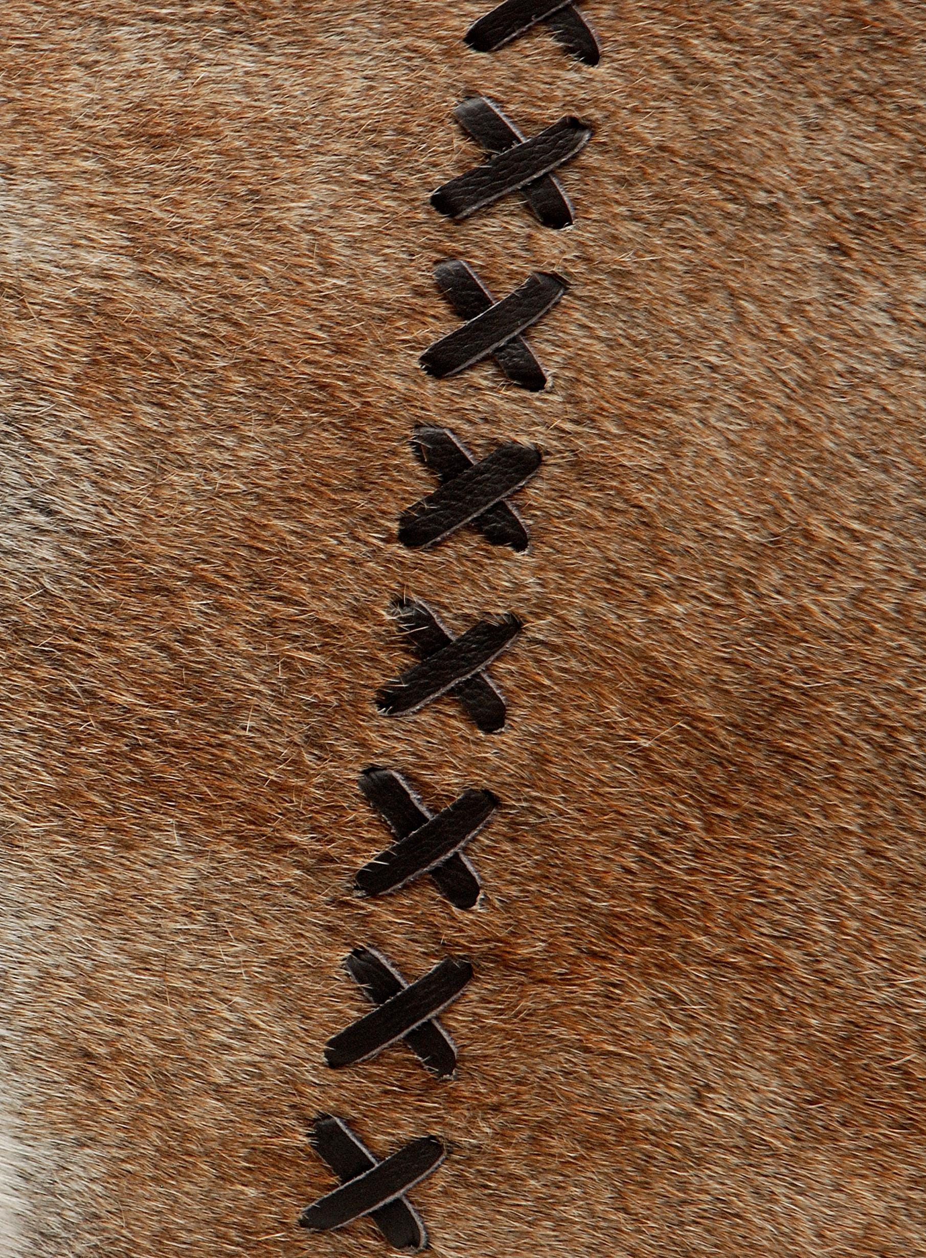 Stylish Brown And White Cowhide Shoulder Bag - Handmade Tote with Natural Animal Print, Spacious and Versatile for Daily Use