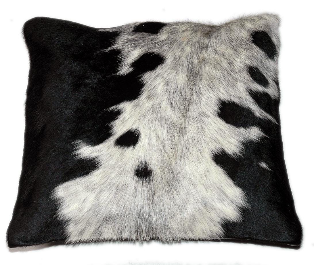 Handcrafted Genuine Cowhide Cushion Cover - Stylish, Eco-Friendly, and Durable Home Décor Accent for Any Room in Your House