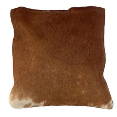 Stylish Rustic Cowhide Cushion Cover – Genuine Leather Animal Skin Home Décor Pillow Cover - Eco-Friendly Exotic Leather Hairy Cushions