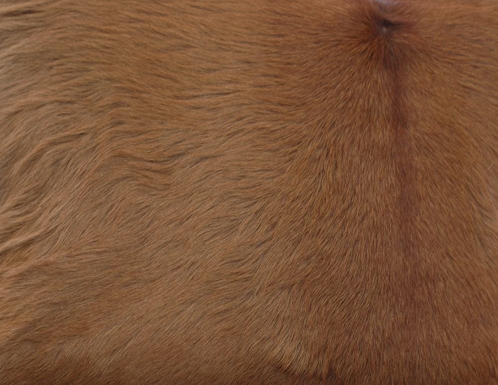 Luxurious Handmade Brown and White Cowhide Accent Cushion Cover for Sofa - Unique Pattern, Genuine Leather, Hidden Zipper - Western Modern