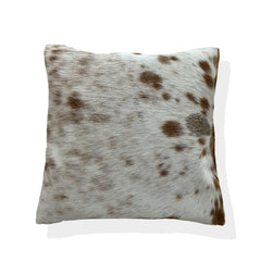 Luxurious Black & White Cowhide Cushion Cover - Hair-on Hide Leather, Rustic Décor, Eco-Friendly, Durable, Versatile - Hidden Zipper