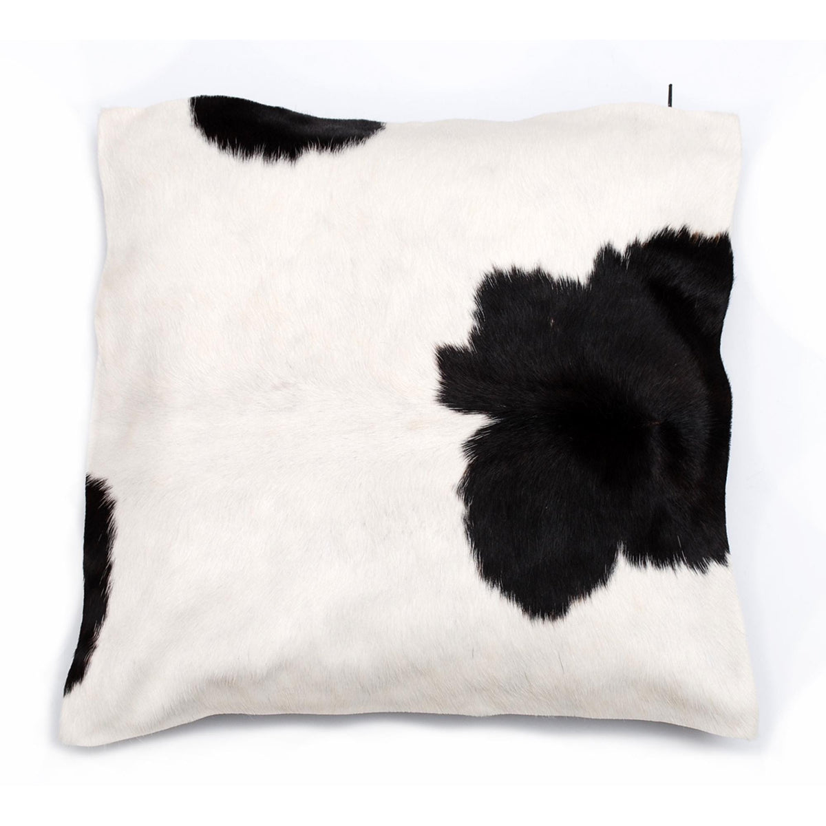 Luxurious Brown and White Cowhide Cushion Cover with Unique Animal Patterns - Handmade Hair on Leather Pillow Case for Home Décor