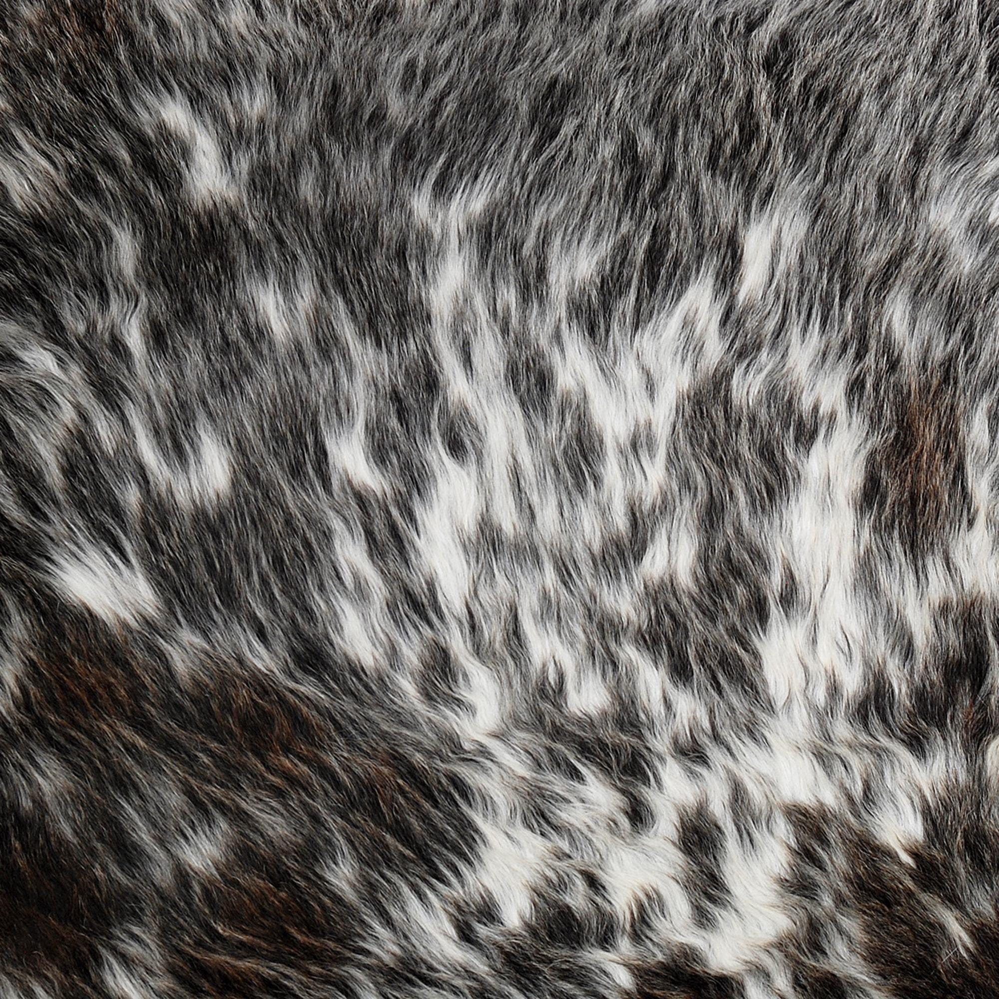 Luxurious Handmade Brown and White Cowhide Throw Cushion Cover - Natural Elegance for Home Decor