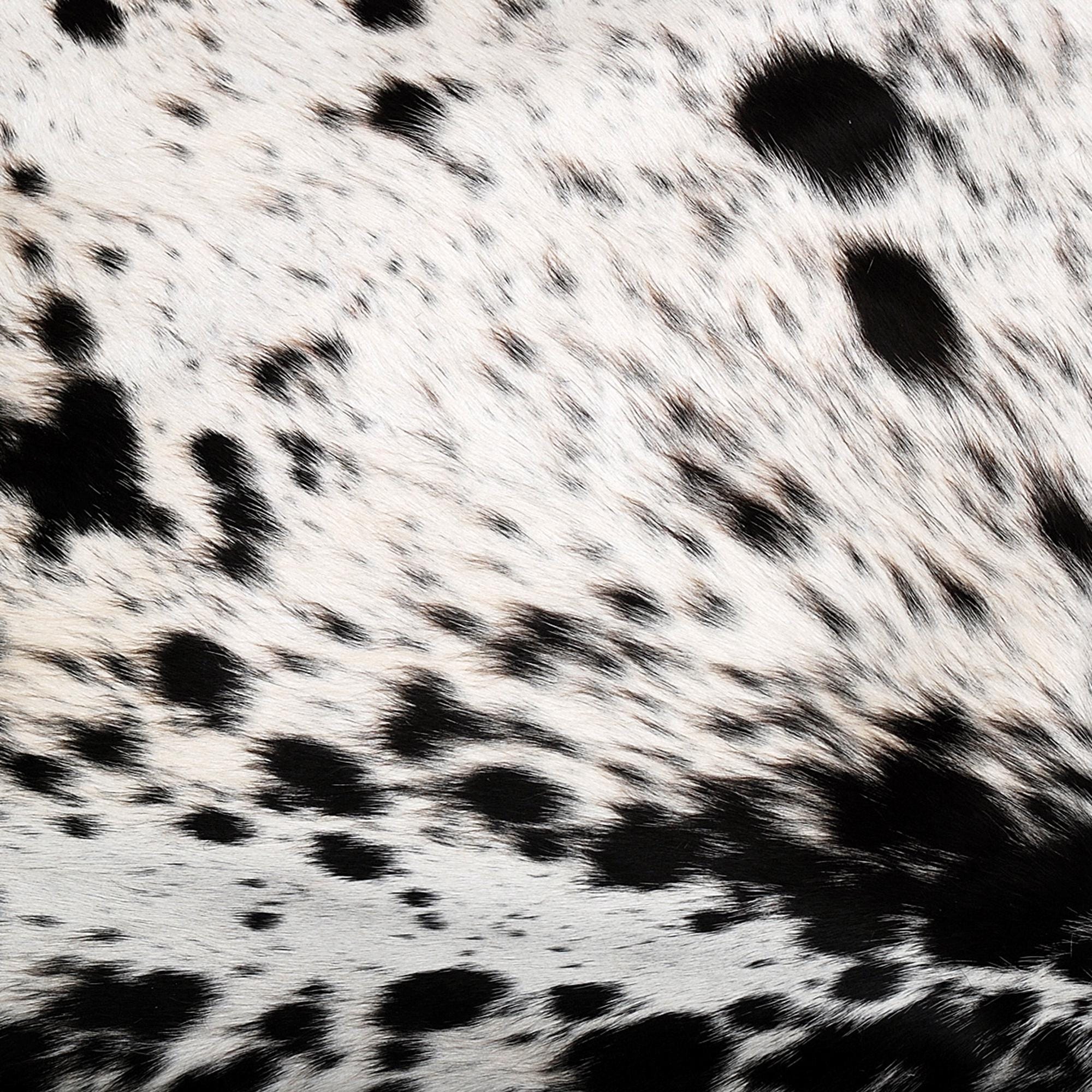 Luxury Handmade Cowhide Cushion Cover - Brown & White Animal Print Home Décor Accent