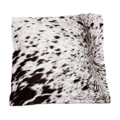 Rustic Elegance Cowhide Cushion Cover - Brown and White Hair on Leather - Handmade Luxury Throw Pillow Cover