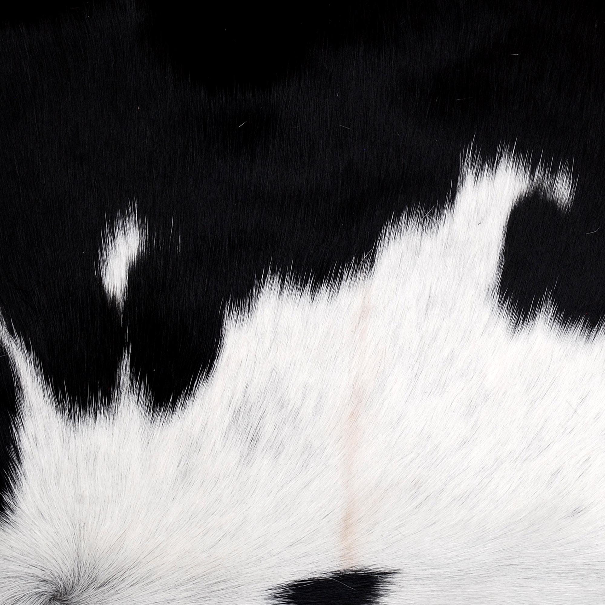 Luxurious Handmade Brown & White Cowhide Cushion Cover with Soft Faux Leather Back - Rustic Elegance for Sofa or Bed