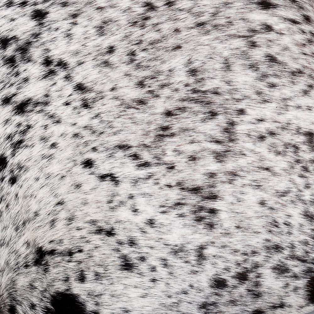 Luxurious Handmade Brown and White Cowhide Cushion Cover with Soft Faux Leather Back - Celestial Leather Limited