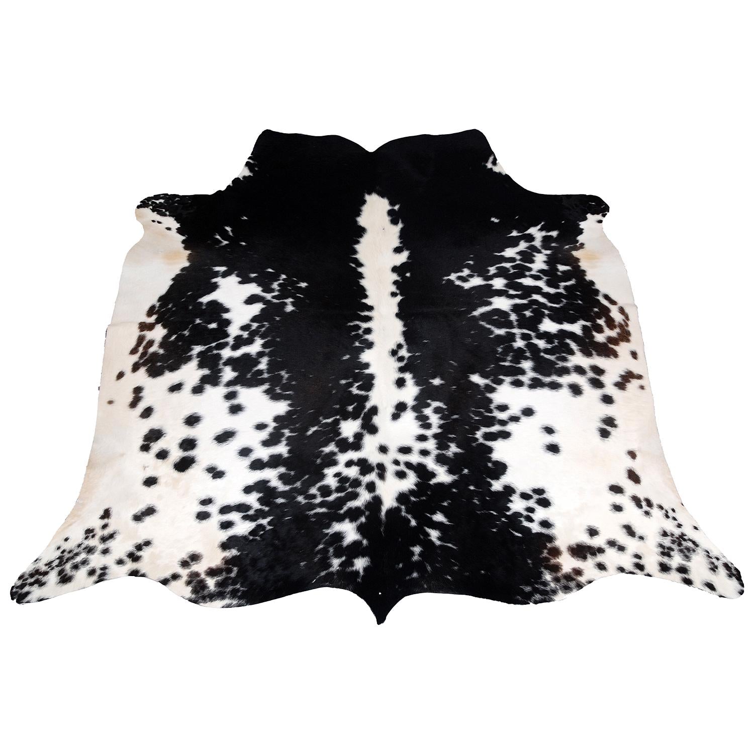 Luxurious Black & White Cowhide Rug - Hypoallergenic, Non-slip, Unique Natural Beauty - Stylish Bedroom - Living Room Décor - Free UK