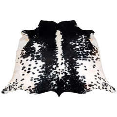 Luxurious Black & White Cowhide Rug - Hypoallergenic, Non-slip, Unique Natural Beauty - Stylish Bedroom - Living Room Décor - Free UK