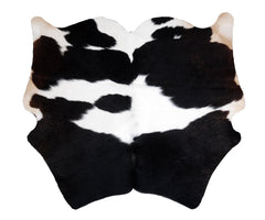 Handcrafted Multicolour Cowhide Rug | Hypoallergenic Small Area Rug with Animal Print | Non-Shedding, Non-Slippery Suede Back | Free